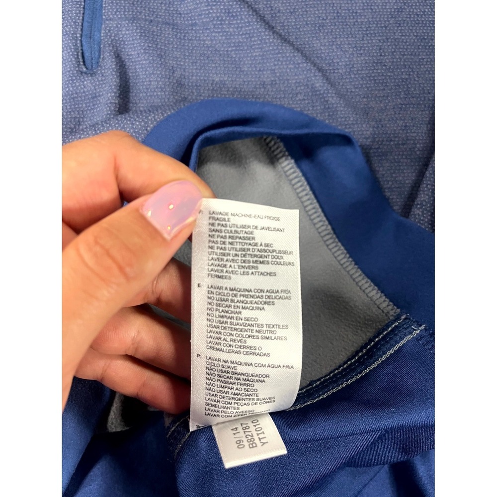 Adidas Golf Top Mens XL Blue Stretch Bear Mountain Ranch Mock Neck Quarter Zip - Picture 7 of 11